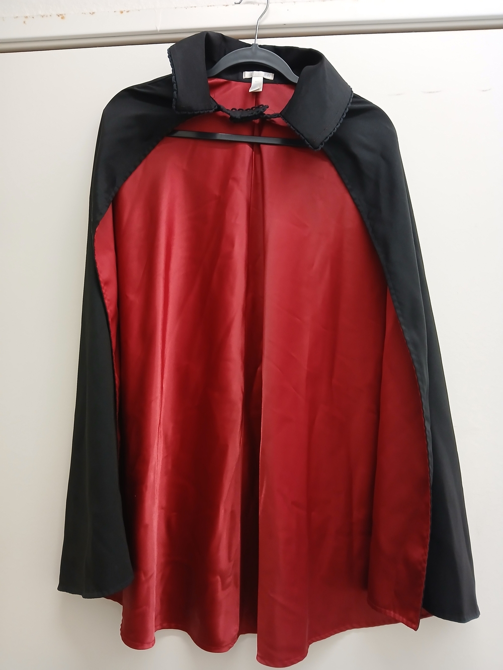 Pottery Barn Kids Black Cape with Red Satin Interior